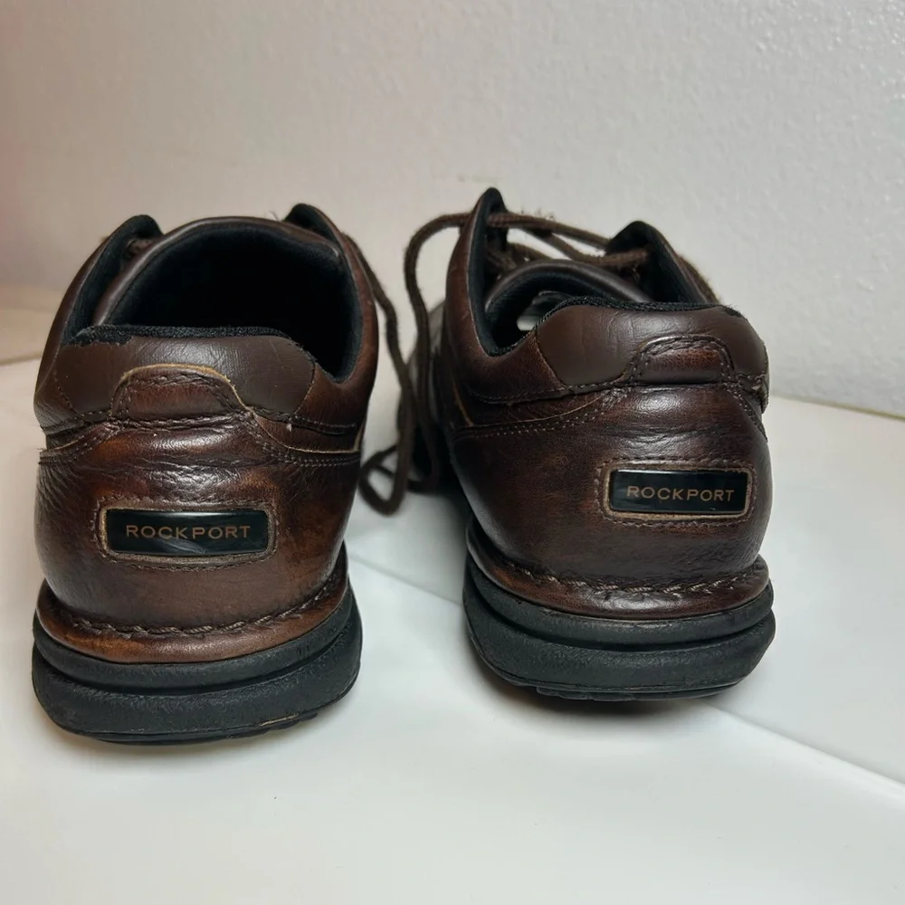 Rockport Mens Size 9.5M Brown Leather Hiking Trail Sneakers